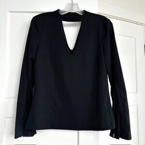 Ramy Brook Mock V Neck Bell Sleeve Blouse - Medium